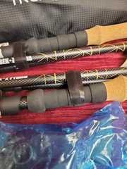 NOS TREKOLOGY Trek-Z Cork Grip Folding Lightweight Hiking Poles w BAG NEW