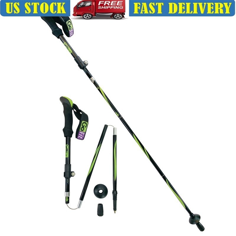 Lightweight Adjustable Walking Poles Ergonomic Foam Handles Portable Hiking Gear