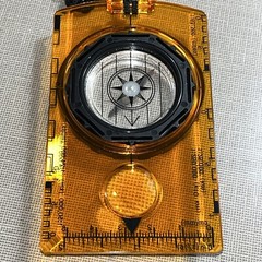 Drawing Scale Compass Folding Map Ruler Buckle Camping Hiking Portable Handheld