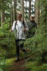 Cascade Mountain Tech Aircraft-Grade Aluminum Quick Lock Trekking Poles with Cor