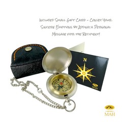 Backpacking Navigation Handmade Brass Personalize Compass for Backpacking Lovers
