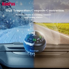 KanPas Car Compass Ball Dashboard Liquid Filled Driving Compass