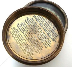Robert Frost Poem Compass-Pocket Compass w Leather Case Rustic Vintage Home D…