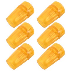 6Pcs Durable Rubber Crutch Pads Non Slip Cane Tips Gold Walking Stick Covers