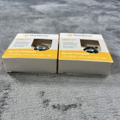 Outdoor Pin On Compass Liquid Fill Camp Navigation Hiking Survival Lot of 2 NEW