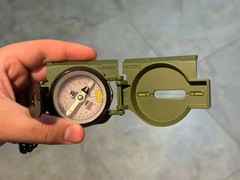 Cammenga Model 3h Tritium Lensatic Compass Olive Drab US MilitaryPouch