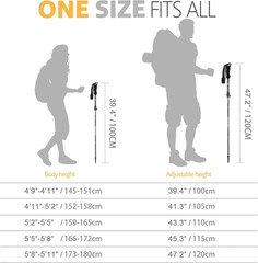 Hiking Poles Collapsible Trekking Poles – Aluminum Alloy 7075 Walking Sticks for