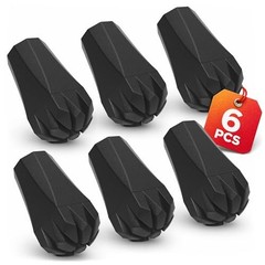 6 Pcs Rubber Tips for Hiking Poles – Rubber Cane Tips Replacement, Durable