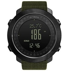 AVTREK Digital Hiking Sport Watches for Men Tactical Training Military Green