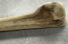 VTG Weathered Driftwood Skinny Tall Walking Stick 68″ Strong Staff OOAK Raw MN