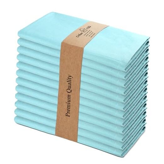 Easter Napkins Color Cloth Napkins (Set of 12) 20″ x 20″ (Set of 12) Aqua