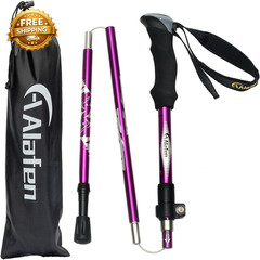 Aluminum Collapsible Ultralight Travel Trekking Hiking Pole for Men and Women