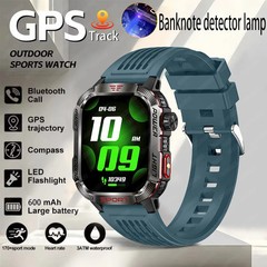 2026 Military GPS Smart Watch Money Detector Light Compass Waterproof Outdoor Sp