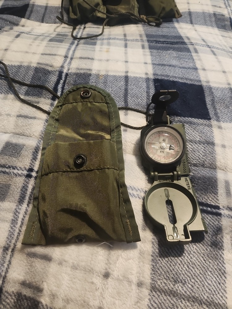CAMMENGA LENSATIC MILITARY COMPASS New PHOSPHORESCENT MODEL 27 OD Green