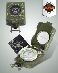 Military Compass for Hiking,Lensatic Sighting Waterproof,Durable,Inclinometer…