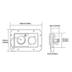 RV Water Inlet for Camper Trailer Dual Mode Gravity and Pressurized Fill