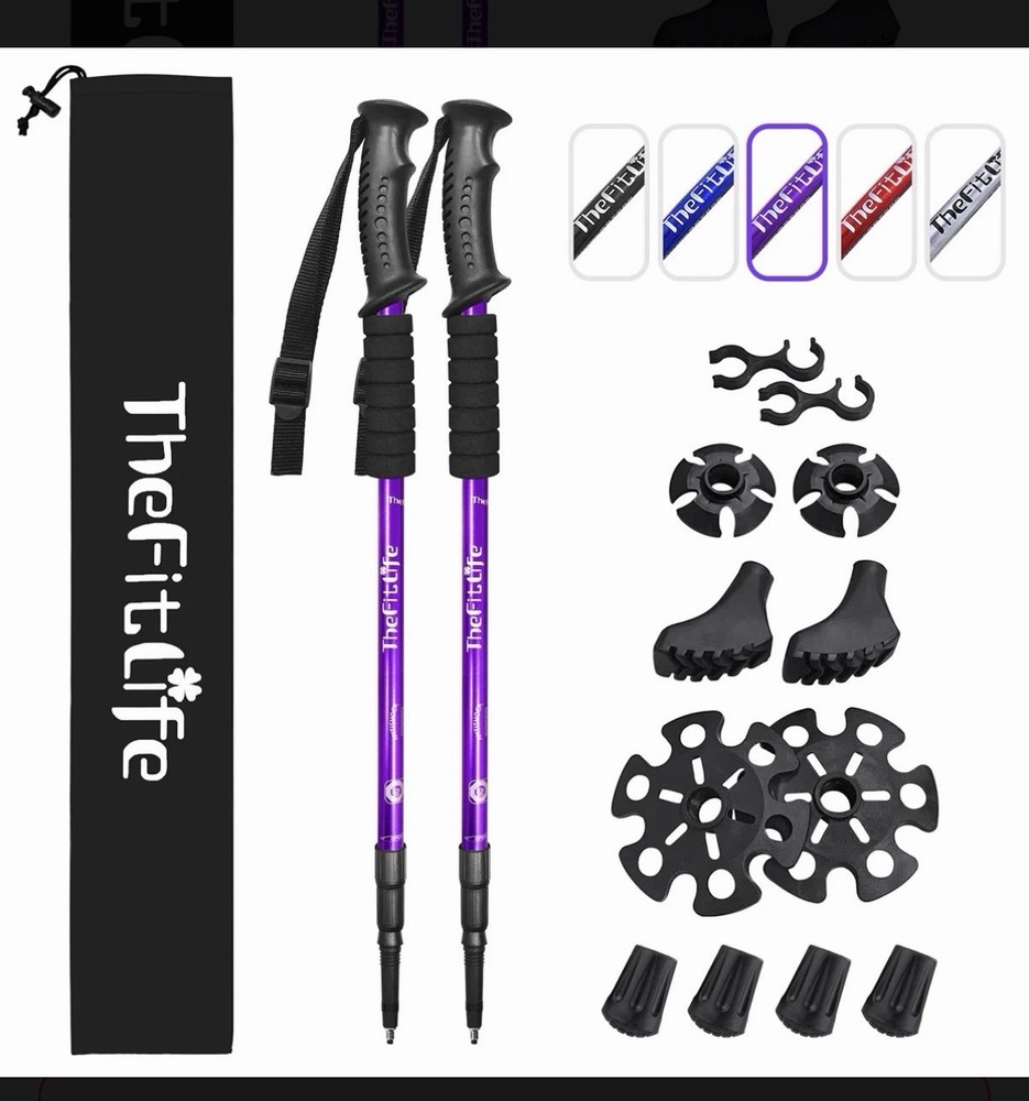 Telescopic Anti-Shock Hiking Poles – Lightweight, Collapsible, All-Terrain