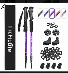 Telescopic Anti-Shock Hiking Poles – Lightweight, Collapsible, All-Terrain