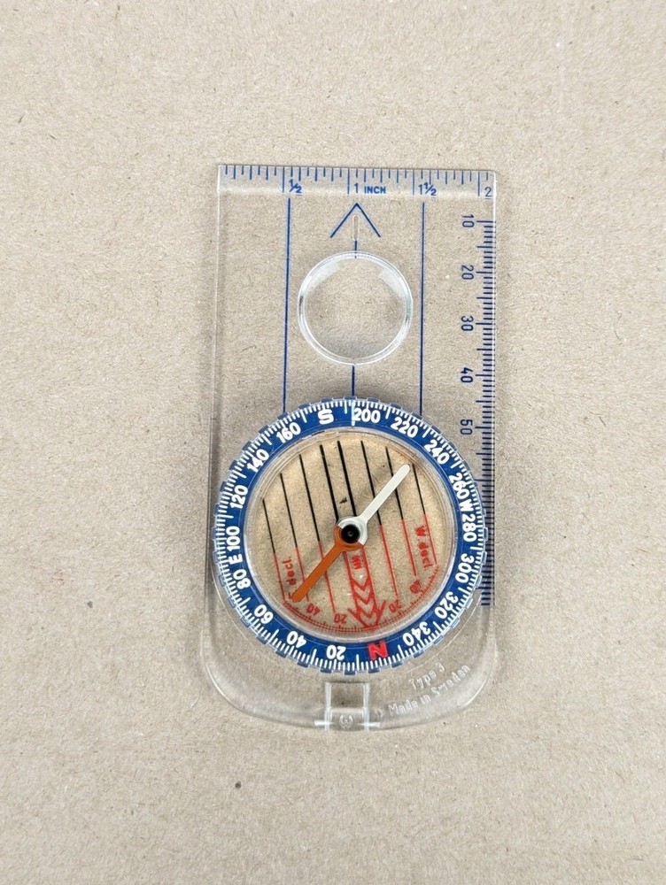 Vintage Silva System Precision Compass Type 3 Explorer III Clear Made in Sweden