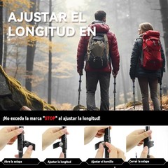 Folding Hiking Poles, 2 Packs Nordic Walking Poles for Men and Women, Tre…