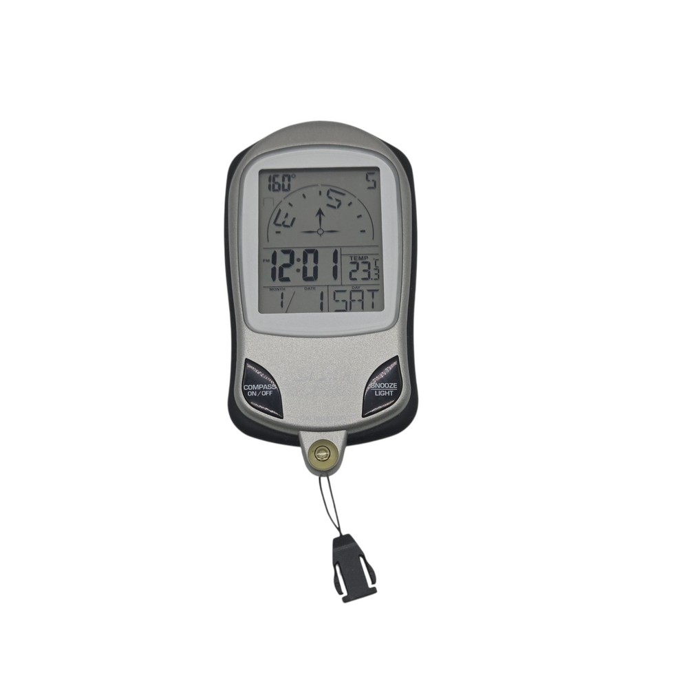 Sherrill All Points Digital Compass Alarm Clock Date Time Temp Hiking Camping