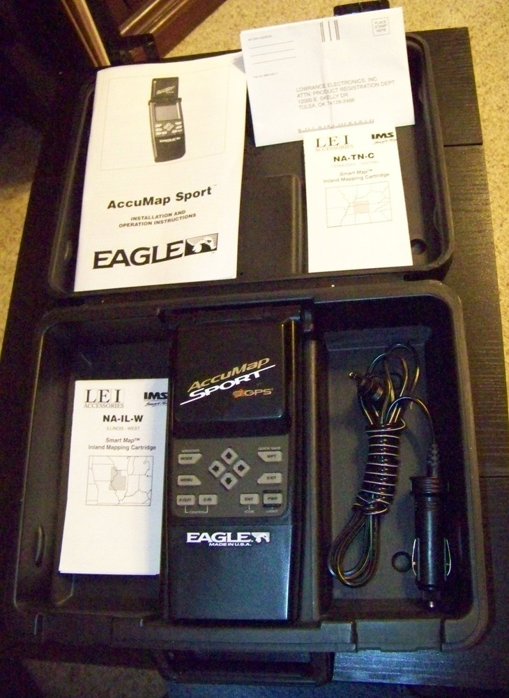 Vintage Eagle AccuMap Sport 12 Channel GPS Receiver with ILL &TN Map Cartridges