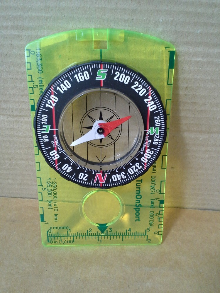 TurnOnSport Orienteering Hiking Backpacking Compass. Working. VGC