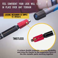 Vipole Trekker Cork Hiking Poles with Twistlock Technology and Adjustable Shafts