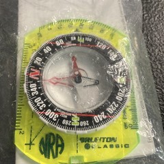 BRUNTON Classic Beginner Compass NRA Optic Green Baseplate Rotating Analog