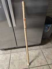 Bamboo Walking Stick Cane, Beige, Wrist Strap, Rubber Tip, 1-Pack Unisex