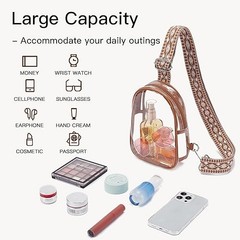 Clear Bag for Stadium Events Women’s Clear Purses for Women Stadium 2-brown