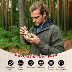 Navigation Compass, Hiking Compass with Luminous Function, Waterproof Pocket …