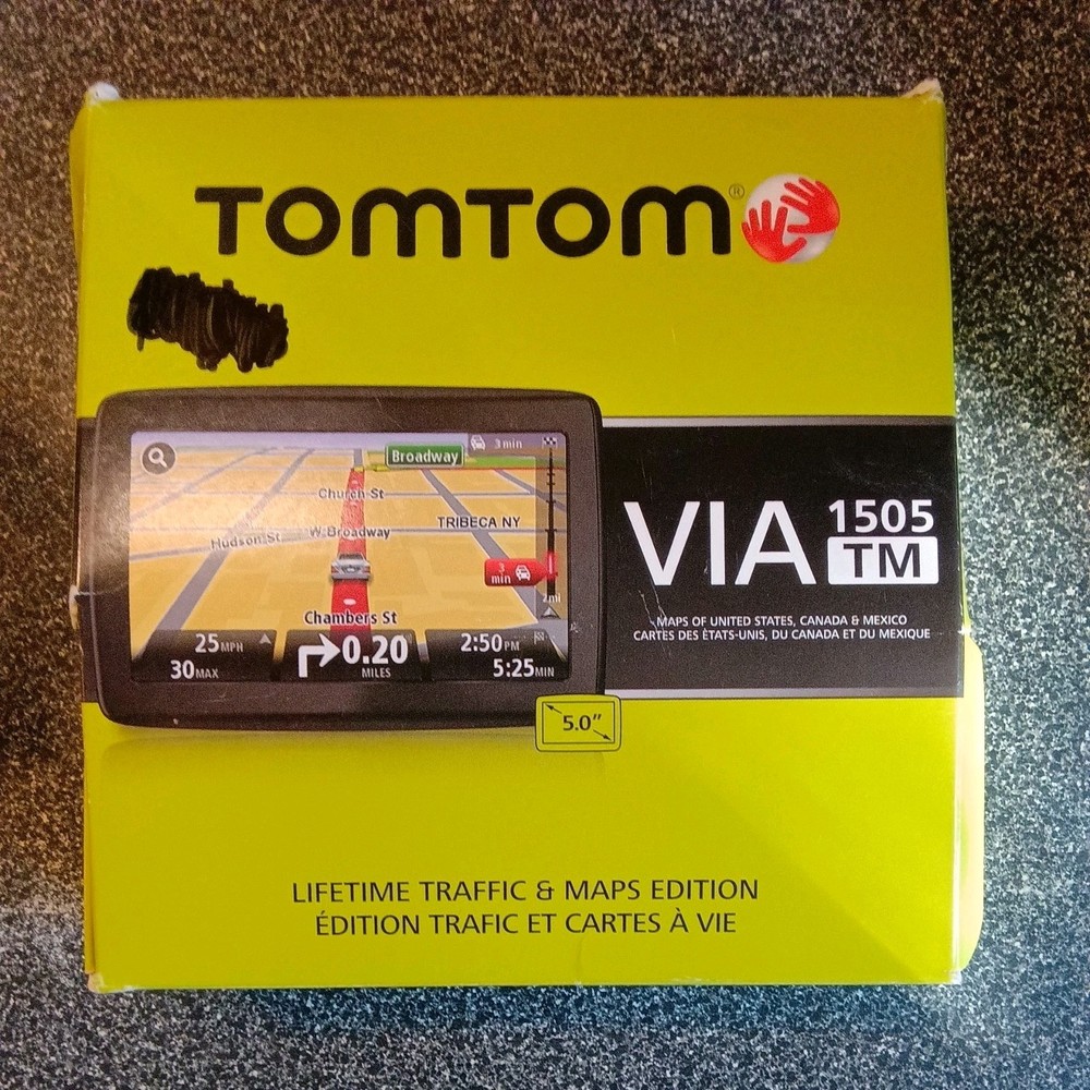 Tom Tom VIA 1405TM Portable GPS Navigator 4.3″ Touchscreen Lifetime Maps NOS