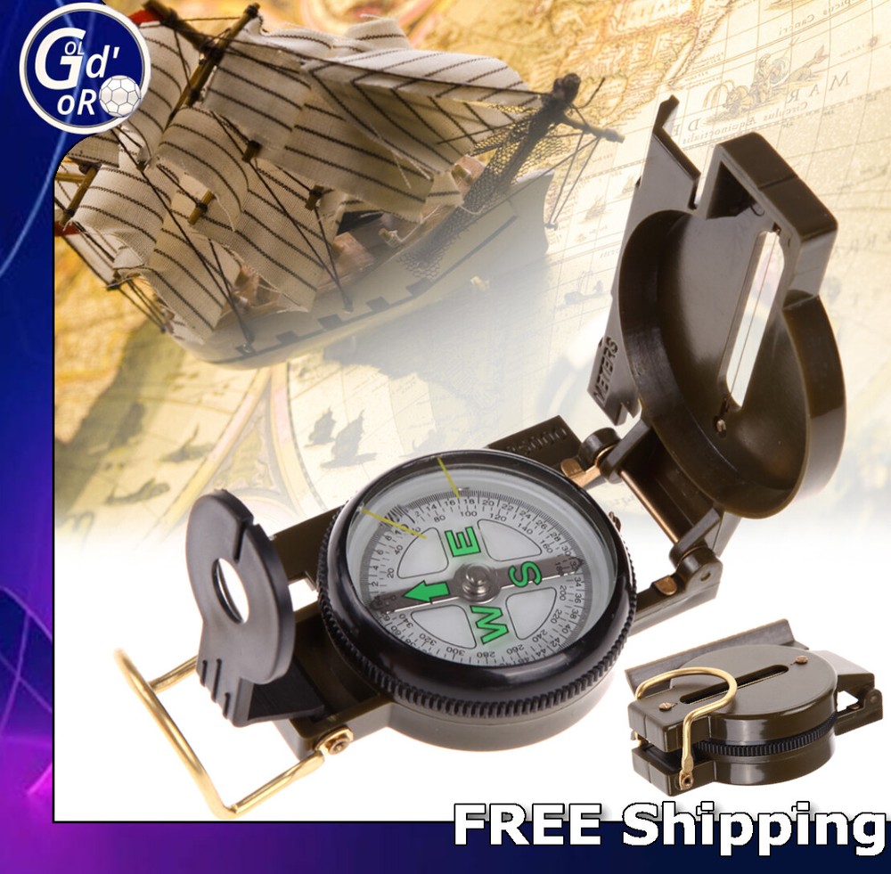 Brujula de Bolsillo Estilo Militar para Camping Equipo de Supervivencia Compass