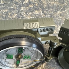 Military Lensatic Compass Olive Drab Metal Army Hiking Camping Survival Gear