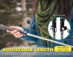Trek-Z Cork Grip Trekking Poles – Lightweight Folding Hiking Poles, Adjustable H