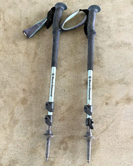 Black Diamond Hiking Trekking Poles Pair Black/Silver Adjustable Lever Lock