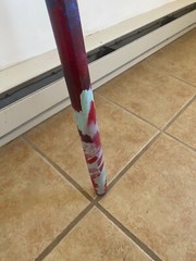 hiking stick,handcrafted,painted and wood burned.one of a kind.