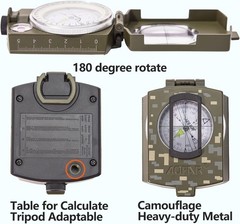 AF-4580 Lensatic Compass for Camping, Hiking – Waterproof^