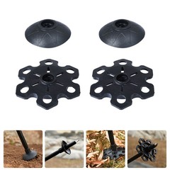 6Pcs Durable Rubber Trekking Pole Tips Outdoor Hiking Accessories Black