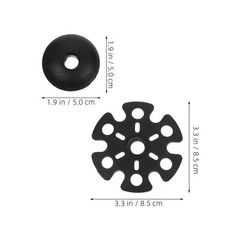 1 Set Black Rubber Walking Pole End Caps Durable Replacement Tips for Trekking
