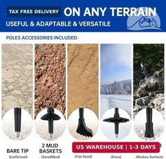 Collapsible Trekking Poles for Hiking 2 Pack – Adjustable Aluminum Hiking Poles,