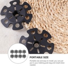 8PCS Climbing Trekking Pole Tips Disk Walking Stick Baskets Outdoor