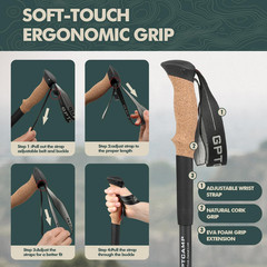 Walking Sticks,Trekking Poles Collapsible Hiking Poles,Lightweight Folding Trave