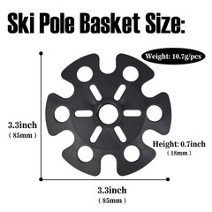 4Pcs Trekking Poles Tips Hiking Accessories – Cane for Walking Black