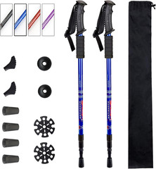 Trekking Poles Shock Absorbing Adjustable Hiking or Walking Sticks for Hiking Co