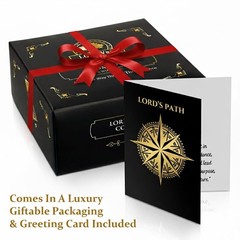 Lord’s Path Compass – 2.3″ Inch Diameter, 0.55″ Thick, Shiny Gold