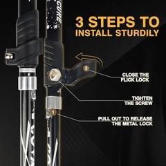 Hiking Poles Collapsible Trekking Poles – Aluminum Black Short(100-120cm)