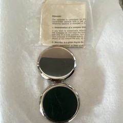 Walker Metal Pocket Compass Direction Measurement Silver & Green