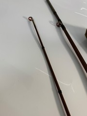 Vintage Heddons? Tonkin Cane? 2 pc. Bamboo Fly, Trout Fishing Rod w/ Pouch